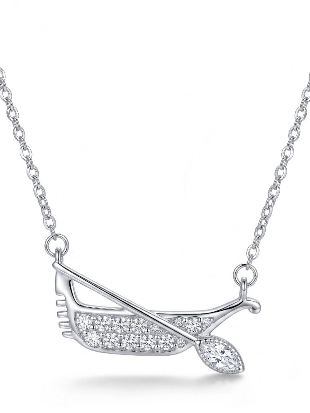 Italian Venice Gondola Necklace, 925 Sterling Silver Charmed Aroma